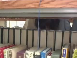 Jaunas lassie apgraibytas į biblioteka